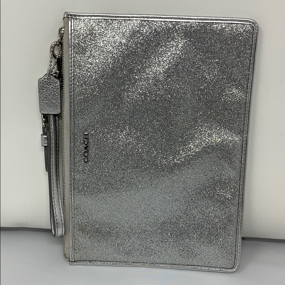 Coach Silver Glitter Wristlet - Picture 6 of 7